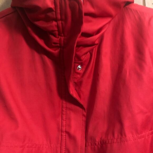 Jones New York Signature Women’s Medium Red Trench Rain Coat - Picture 4 of 10